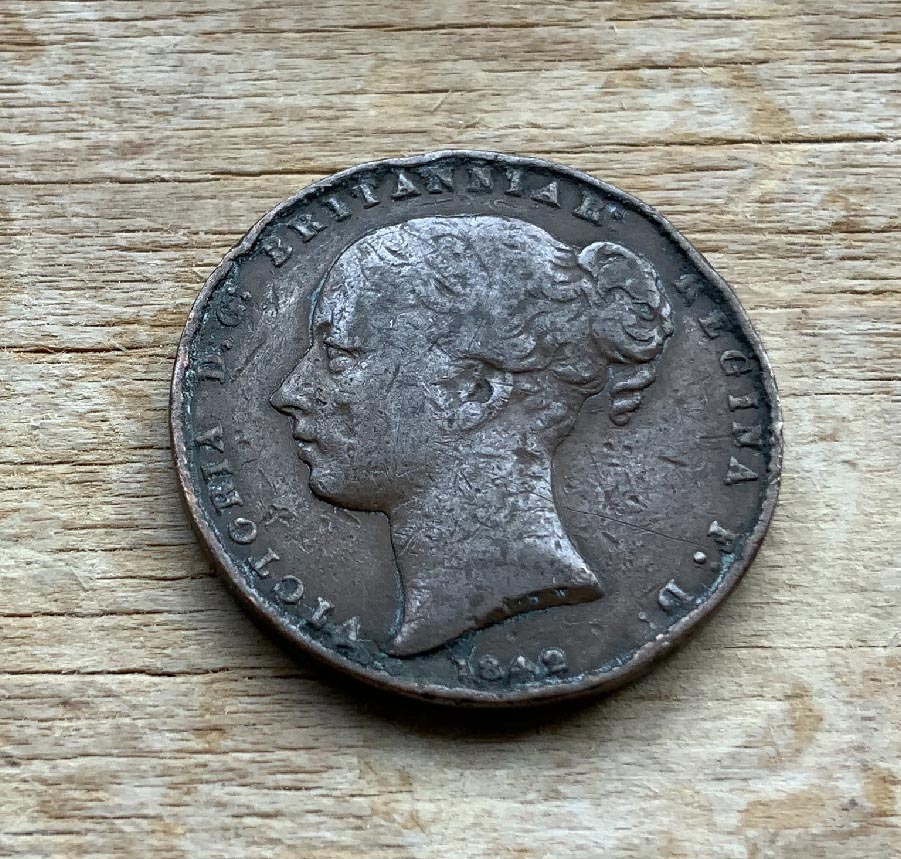 1842 Gibraltar 1 Quart coin C306